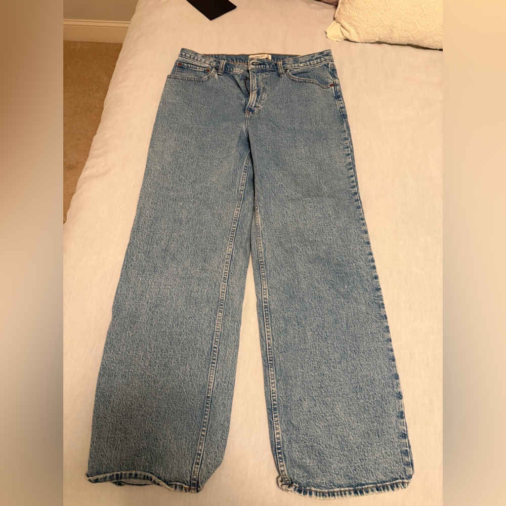 Abercrombie & Fitch Light Blue Wide Leg Jeans